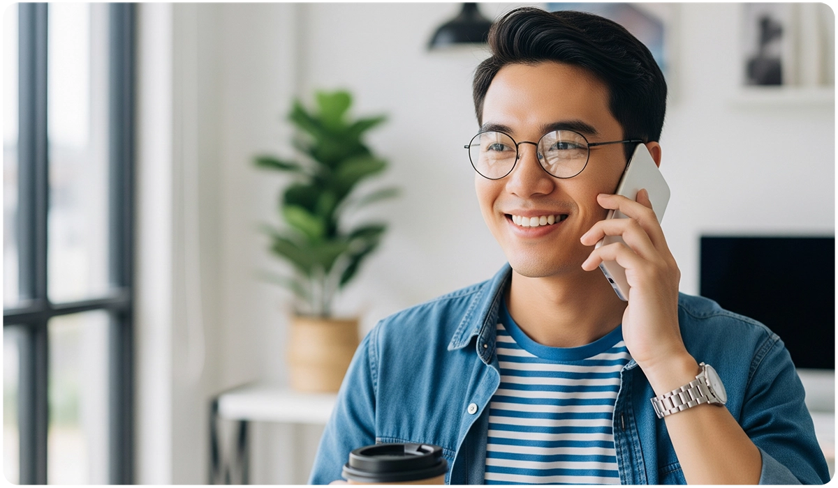 Businessman on phone